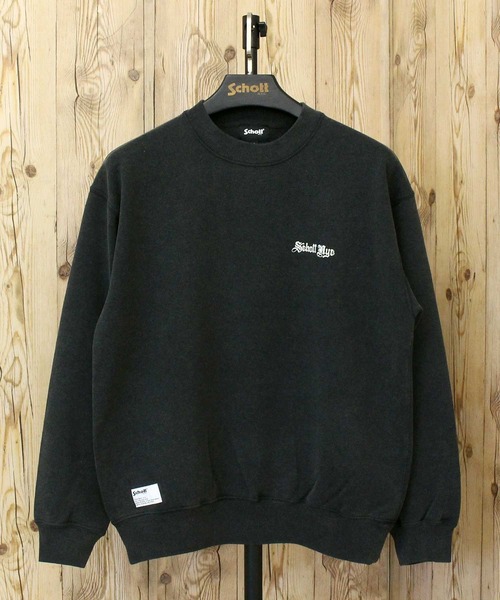 Schott（ショット）の「QUALITY OVER QUANTITY CREW SWEAT（スウェット・メンズ・ネイビー/ブラック・M/L/XL/XXL）」の3枚目の写真