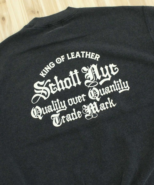 Schott（ショット）の「QUALITY OVER QUANTITY CREW SWEAT（スウェット・メンズ・ネイビー/ブラック・M/L/XL/XXL）」の6枚目の写真