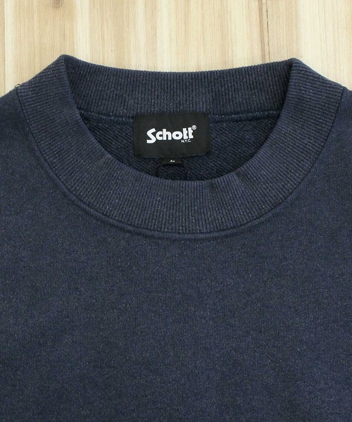 Schott（ショット）の「QUALITY OVER QUANTITY CREW SWEAT（スウェット・メンズ・ネイビー/ブラック・M/L/XL/XXL）」の10枚目の写真