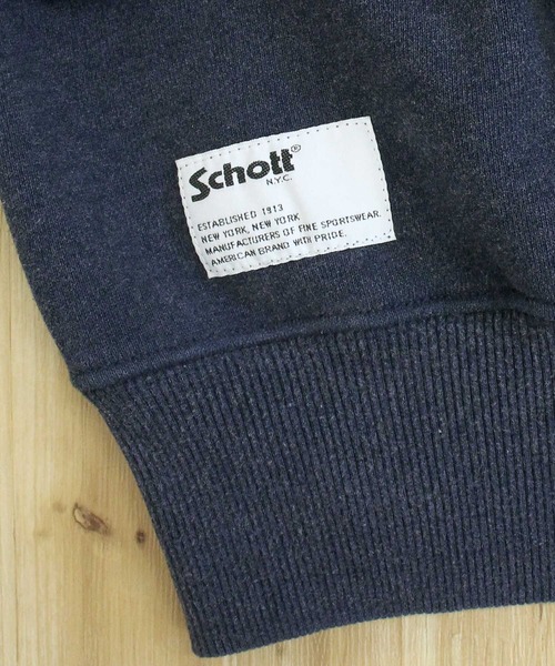 Schott（ショット）の「QUALITY OVER QUANTITY CREW SWEAT（スウェット・メンズ・ネイビー/ブラック・M/L/XL/XXL）」の13枚目の写真