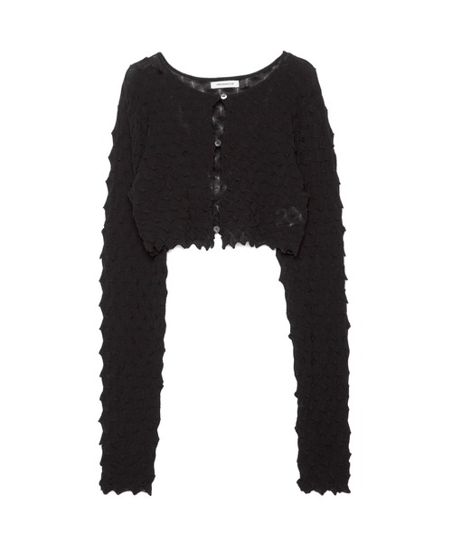 OPEN SESAME CLUB(オープンセサミクラブ)の「ice cotton short cardigan(カーディガン/ボレロ・レディース・バーガンディー/ブラック/アイボリー・1/2)」の12枚目の写真