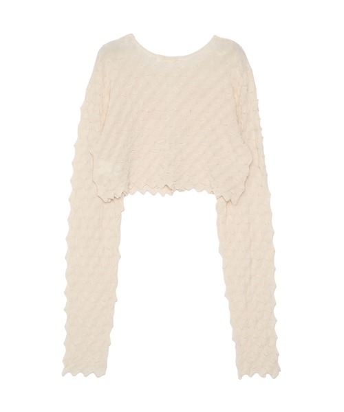 OPEN SESAME CLUB(オープンセサミクラブ)の「ice cotton short cardigan(カーディガン/ボレロ・レディース・バーガンディー/ブラック/アイボリー・1/2)」の16枚目の写真