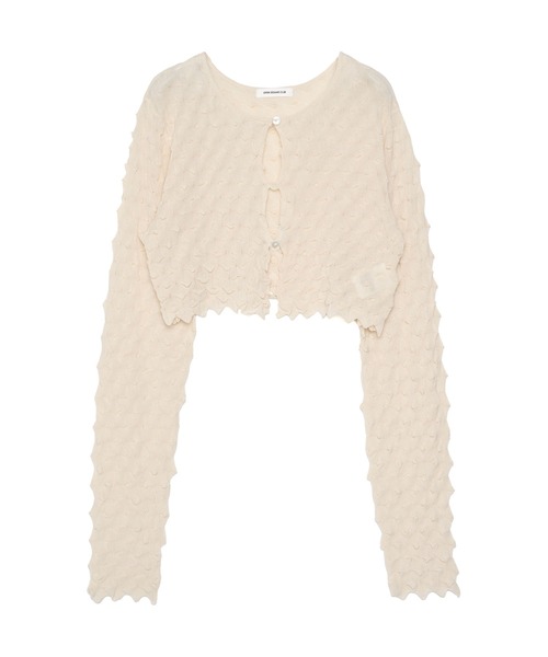 OPEN SESAME CLUB(オープンセサミクラブ)の「ice cotton short cardigan(カーディガン/ボレロ・レディース・バーガンディー/ブラック/アイボリー・1/2)」の15枚目の写真