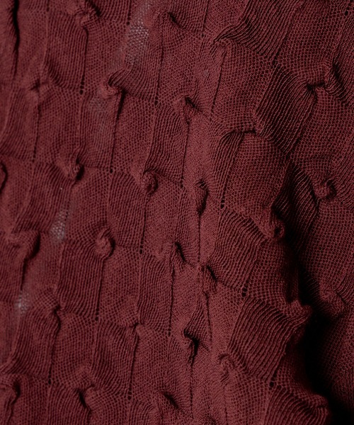 OPEN SESAME CLUB(オープンセサミクラブ)の「ice cotton short cardigan(カーディガン/ボレロ・レディース・バーガンディー/ブラック/アイボリー・1/2)」の20枚目の写真