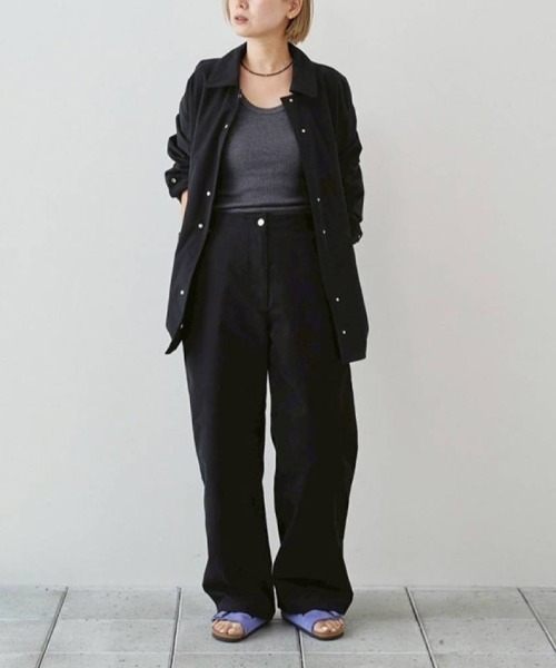 TODAYFUL（トゥデイフル）の「TODAYFUL　Boyfriend Cotton Jacket ボーフレンドコットンジャケット/12610102（その他アウター・レディース・ホワイト/ブラック・36）」の10枚目の写真