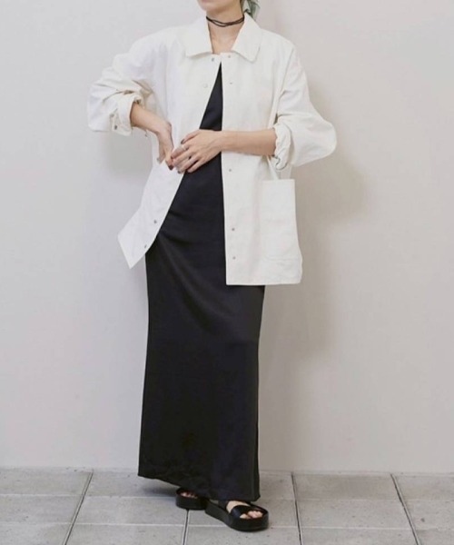 TODAYFUL（トゥデイフル）の「TODAYFUL　Boyfriend Cotton Jacket ボーフレンドコットンジャケット/12610102（その他アウター・レディース・ホワイト/ブラック・36）」の9枚目の写真