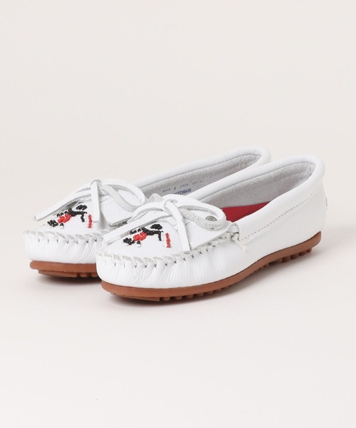 Minnetonka(ミネトンカ)の「MINNETONKA ミネトンカ / ビーズ刺繍 レザーモカシン THUNDERBIRD ANIMIKI サンダーバード アニミキ(モカシン/デッキシューズ・レディース・ホワイト・8/5/6/7/5.5/7.5)」の6枚目の写真