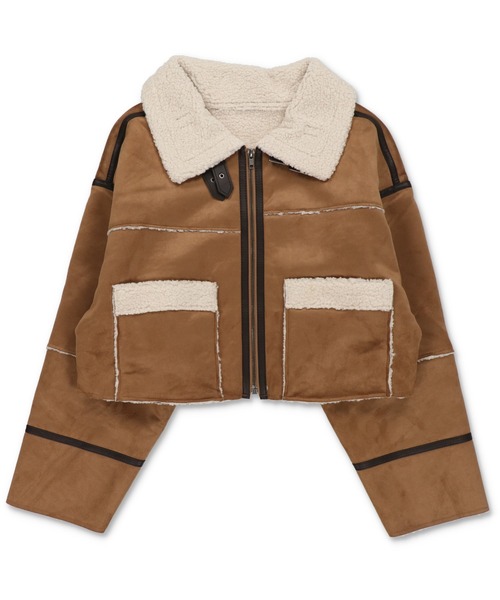 新色登場☆ショート丈ボアムートンジャケット/5色展開（ムートンコート