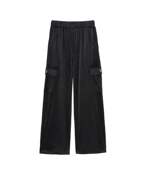 マリークワント　新作全国完売カラー　定価以下ベロアカーゴブラックパンツ　匿名配送 セール】ベロアカーゴ パンツ（カーゴパンツ）｜MARY QUANT（マリー