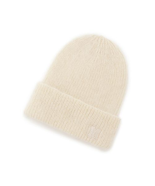 Mila Owen（ミラオーウェン）の「M刺繍ニット帽（ニットキャップ/ビーニー・レディース・レッド/ピンク/チャコールグレー/アイボリー/ライトブルー・F）」の2枚目の写真