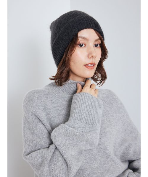 Mila Owen（ミラオーウェン）の「M刺繍ニット帽（ニットキャップ/ビーニー・レディース・レッド/ピンク/チャコールグレー/アイボリー/ライトブルー・F）」の11枚目の写真