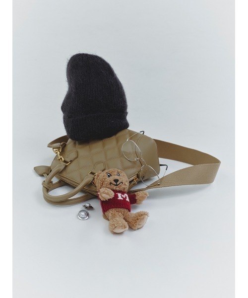 Mila Owen（ミラオーウェン）の「M刺繍ニット帽（ニットキャップ/ビーニー・レディース・レッド/ピンク/チャコールグレー/アイボリー/ライトブルー・F）」の6枚目の写真