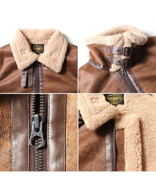 UNIVERD72/ユニバード］FAKE MOUTON JACKET type B-3 / フェイク