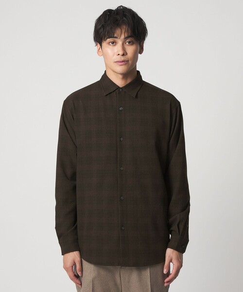 A DAY IN THE LIFE UNITED ARROWS(アデイインザライフユナイテッドアローズ)の「ウールライク グレンチェック リラックスシャツ<A DAY IN THE LIFE>(シャツ/ブラウス・メンズ・ネイビー/ダークブラウン・M/L)」の14枚目の写真