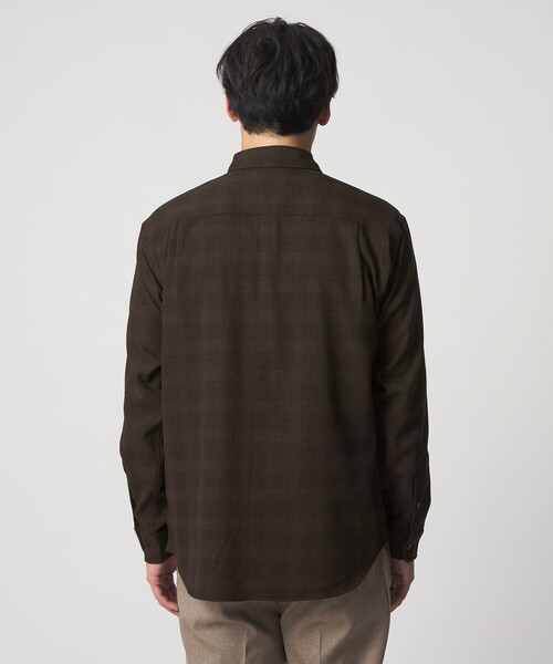 A DAY IN THE LIFE UNITED ARROWS(アデイインザライフユナイテッドアローズ)の「ウールライク グレンチェック リラックスシャツ<A DAY IN THE LIFE>(シャツ/ブラウス・メンズ・ネイビー/ダークブラウン・M/L)」の16枚目の写真