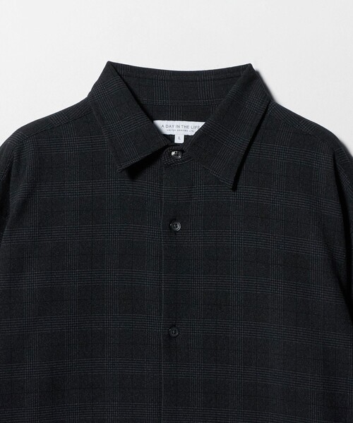 A DAY IN THE LIFE UNITED ARROWS(アデイインザライフユナイテッドアローズ)の「ウールライク グレンチェック リラックスシャツ<A DAY IN THE LIFE>(シャツ/ブラウス・メンズ・ネイビー/ダークブラウン・M/L)」の4枚目の写真