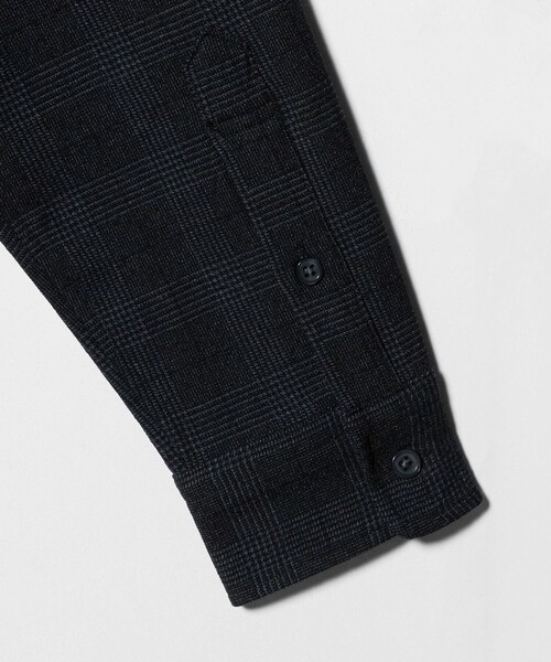 A DAY IN THE LIFE UNITED ARROWS(アデイインザライフユナイテッドアローズ)の「ウールライク グレンチェック リラックスシャツ<A DAY IN THE LIFE>(シャツ/ブラウス・メンズ・ネイビー/ダークブラウン・M/L)」の5枚目の写真