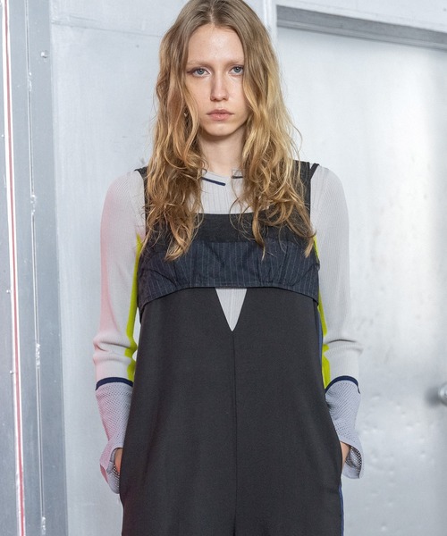 AULA AILA(アウラアイラ)の「オフセンターリブニット(ニット/セーター・レディース・ブラック/グレー/グリーン/ピンク・0)」の16枚目の写真