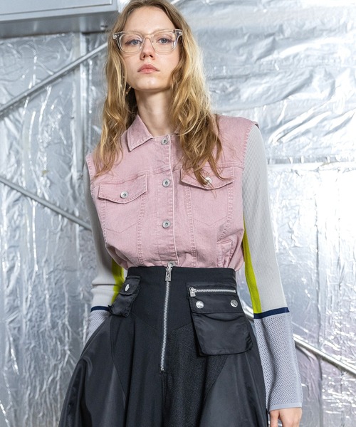 AULA AILA(アウラアイラ)の「オフセンターリブニット(ニット/セーター・レディース・ブラック/グレー/グリーン/ピンク・0)」の20枚目の写真