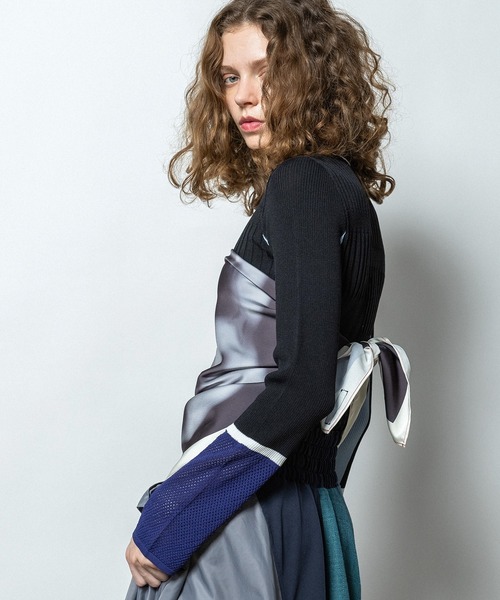 AULA AILA(アウラアイラ)の「オフセンターリブニット(ニット/セーター・レディース・ブラック/グレー/グリーン/ピンク・0)」の22枚目の写真