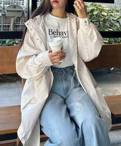 ナイロンナカワタミリタリーリブコート◇（ナイロンジャケット