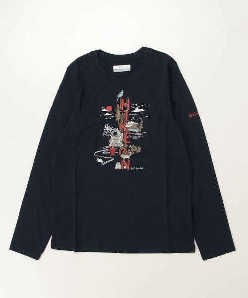Columbia（コロンビア）の「コロンビア  ドブソンパスロングスリーブグラフィックTシャツ（Tシャツ/カットソー・キッズ・ダークグリーン/ネイビー・J/XS/J/M/J/L/J/S）」の2枚目の写真