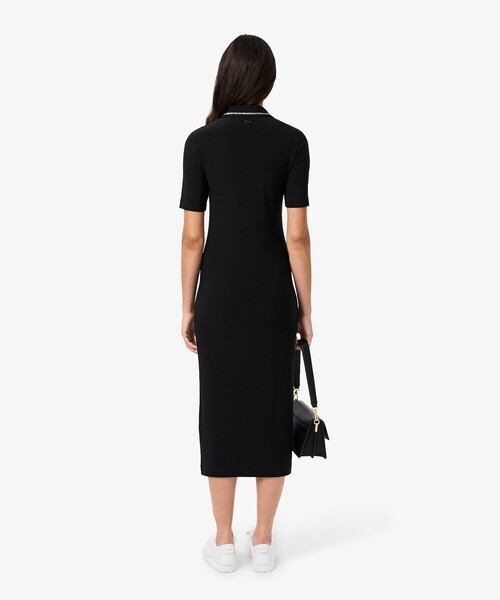 ラインストーンスリムフィットポロドレス / ポロワンピース（シャツ