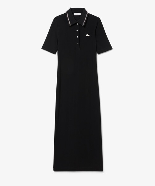 ラコステ スリムフィット ポロワンピース ラインストーンスリムフィットポロドレス / ポロワンピース（シャツ