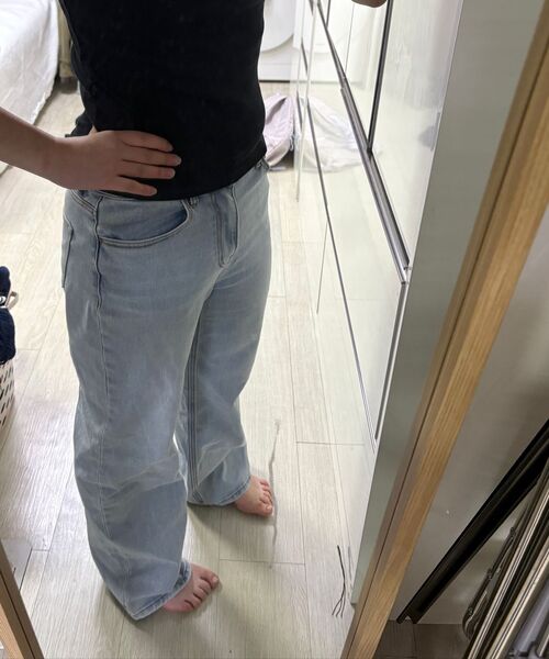 MUSINSA STANDARD WOMAN（ムシンサスタンダードウーマン）の「[クールタンダード] ウィメンズ ワイドデニムパンツ [ライトインディゴ]（デニムパンツ・レディース・その他・24/25/26/27/28/29）」の19枚目の写真