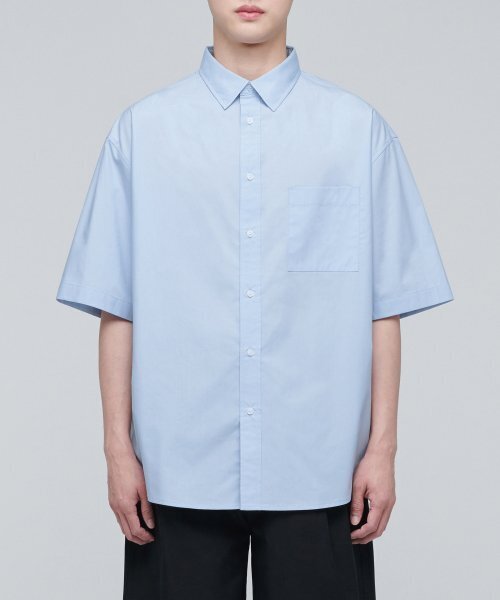 MUSINSA STANDARD(ムシンサスタンダード)の「特大ポプリン半袖シャツ【スカイブルー】(シャツ/ブラウス・メンズ・その他・XX-LARGE/LARGE/MEDIUM/SMALL/X-LARGE)」の3枚目の写真