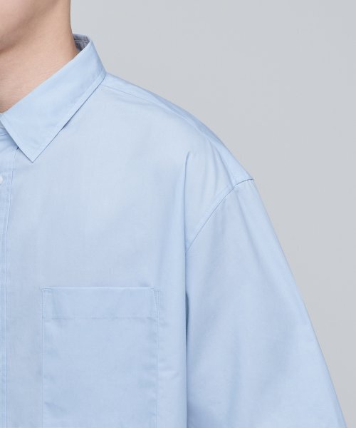 MUSINSA STANDARD(ムシンサスタンダード)の「特大ポプリン半袖シャツ【スカイブルー】(シャツ/ブラウス・メンズ・その他・XX-LARGE/LARGE/MEDIUM/SMALL/X-LARGE)」の9枚目の写真