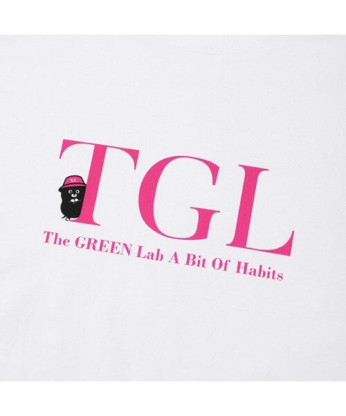 THE GREEN LAB（ザグリーンラボ）の「ティジエル バケットハットモール 半袖Tシャツ [ホワイト-ピンクグラフィック]（Tシャツ/カットソー・メンズ・その他・SMALL/MEDIUM/LARGE）」の3枚目の写真