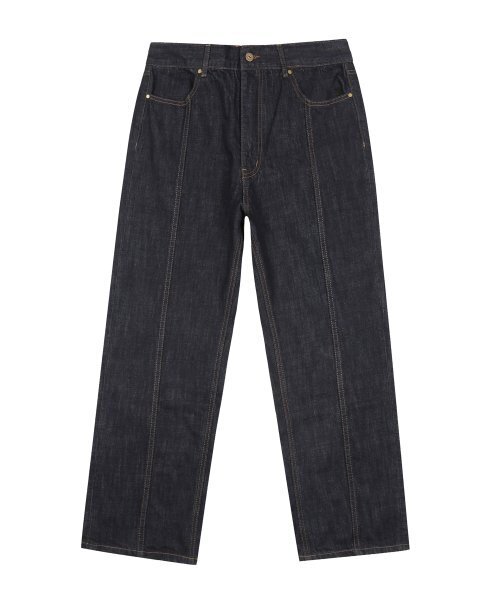 TRILLION(トリリオン)の「ウォッシュステッチデニムパンツ(INDIGO)(デニムパンツ・レディース・その他・MEDIUM/LARGE/X-LARGE)」の2枚目の写真