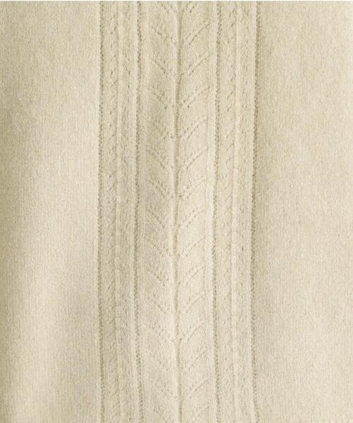 LAURA ASHLEY(ローラアシュレイ)の「【FOX混/洗える/袖口フリル】 柄編みプルオーバーニット(ニット/セーター・レディース・ライトグレー/アイボリー/ブラック/ライトオレンジ系/ライトブルー・38/40)」の9枚目の写真
