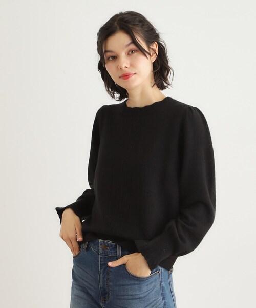 LAURA ASHLEY(ローラアシュレイ)の「【FOX混/洗える/袖口フリル】 柄編みプルオーバーニット(ニット/セーター・レディース・ライトグレー/アイボリー/ブラック/ライトオレンジ系/ライトブルー・38/40)」の14枚目の写真