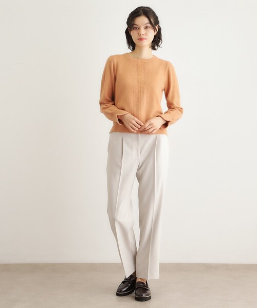 LAURA ASHLEY(ローラアシュレイ)の「【FOX混/洗える/袖口フリル】 柄編みプルオーバーニット(ニット/セーター・レディース・ライトグレー/アイボリー/ブラック/ライトオレンジ系/ライトブルー・38/40)」の19枚目の写真