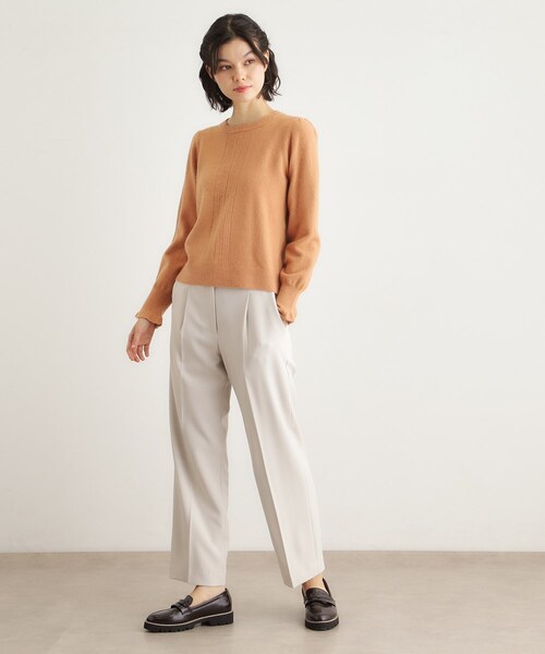 LAURA ASHLEY(ローラアシュレイ)の「【FOX混/洗える/袖口フリル】 柄編みプルオーバーニット(ニット/セーター・レディース・ライトグレー/アイボリー/ブラック/ライトオレンジ系/ライトブルー・38/40)」の20枚目の写真