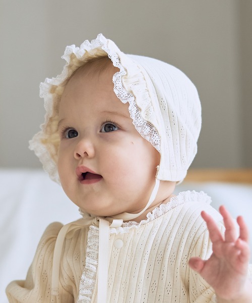 Rosemadame(ローズマダム)の「リブ× レース ベビー退院着セット(ベビーギフト・レディース・アイボリー/サックスブルー/オフホワイト・FREE)」の17枚目の写真