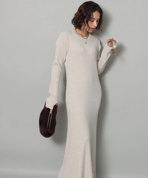 ラメニットロングワンピース（ワンピース）｜Arpege story