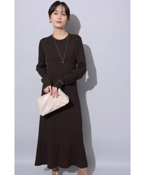 Arpege story 2025AW ラメニットロングワンピース 黒Sサイズ 01_001.jpg