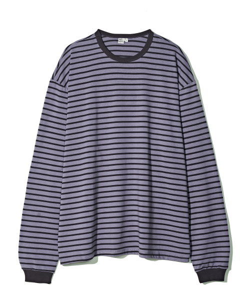 PARTIMENTO(パルティメント)の「クラシックストライプロングスリーブパープル(Tシャツ/カットソー・レディース・その他・MEDIUM/LARGE)」の1枚目の写真