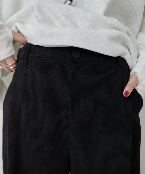 HANNE（アン）の「コーデュロイタックパンツ（その他パンツ・レディース・アイボリー/ブラック/ネイビー・S/M）」の21枚目の写真
