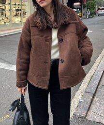 CAPRICIEUX LE'MAGE（カプリシューレマージュ）の「スエードボアミドルコート（その他アウター）」