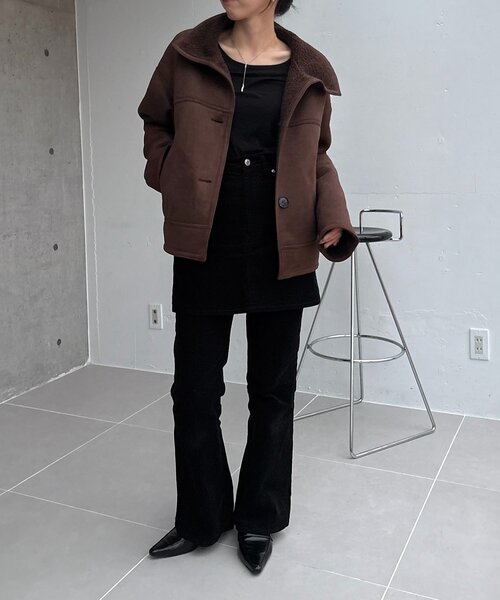 スエードボアミドルコート（その他アウター）｜CAPRICIEUX LE'MAGE