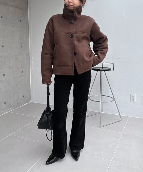 CAPRICIEUX LE'MAGE（カプリシューレマージュ）の「スエードボアミドルコート（その他アウター・レディース・ブラウン/ベージュ・38/36）」の14枚目の写真