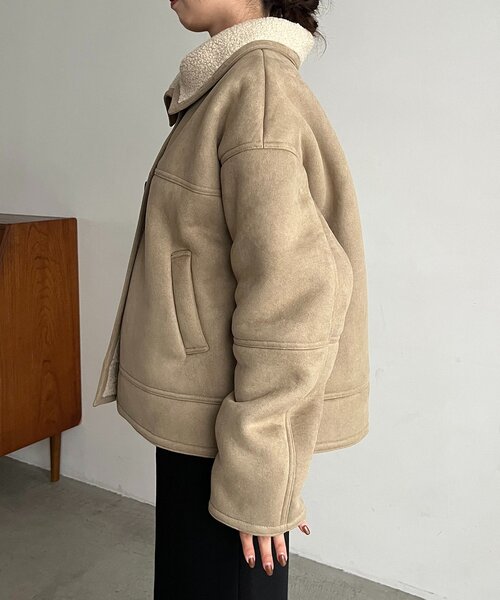 CAPRICIEUX LE'MAGE（カプリシューレマージュ）の「スエードボアミドルコート（その他アウター・レディース・ブラウン/ベージュ・38/36）」の17枚目の写真