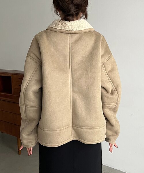 CAPRICIEUX LE'MAGE（カプリシューレマージュ）の「スエードボアミドルコート（その他アウター・レディース・ブラウン/ベージュ・38/36）」の18枚目の写真