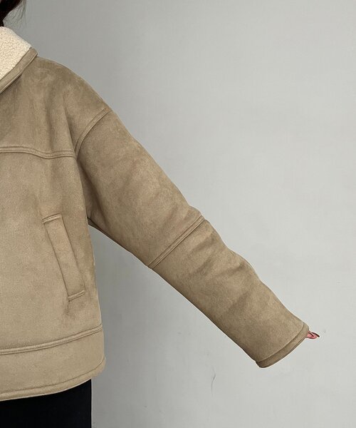 CAPRICIEUX LE'MAGE（カプリシューレマージュ）の「スエードボアミドルコート（その他アウター・レディース・ブラウン/ベージュ・38/36）」の20枚目の写真