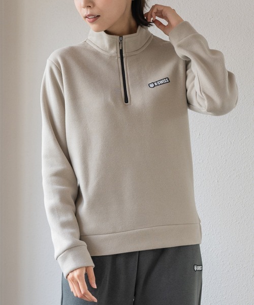 セール】【K-SWISS/ケースイス】裏起毛スウェットハーフZIP