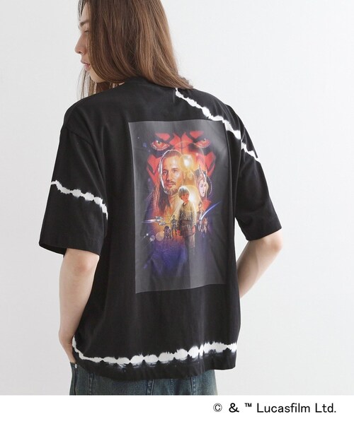 tk.TAKEO KIKUCHI(ティーケータケオキクチ)の「◆【STAR WARS】Capsule Collection タイダイTシャツ(Tシャツ/カットソー・メンズ・ブラック・02/03)」の1枚目の写真